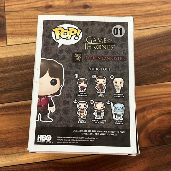 NWT NIB Funko Pop! Tyrion Lannister 01 Game Of Thrones Vinyl Figure - Picture 4 of 7
